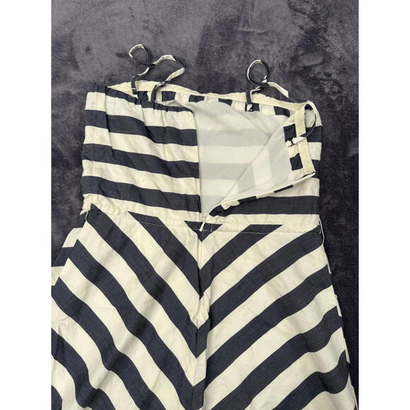 Outback Red Navy White Striped Sundress XS Cotton A-Line Summer Dress Nautical - Picture 3 of 7